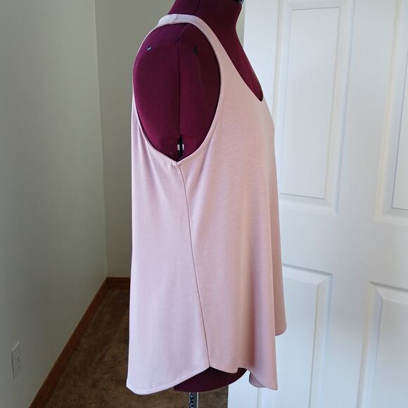 1X Cream Mauve Scoop Neck Round Hem Tank Top Zenana Plus size comfy cool - Picture 7 of 13